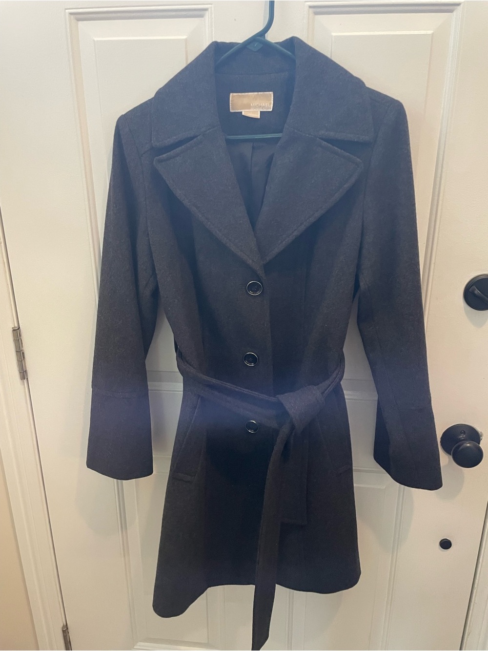 Michael Kors Gray Wool-Blend Women's Pea Coat